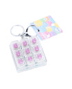 High-Transparency Glow Stress-Relief Nine-Grid Key Clip - Purple